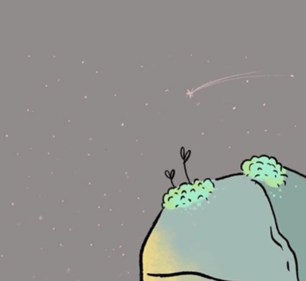 Plakat Miłość - Luiza Kwiatkowska - Artystyczny plakat Miłość na organicznym, ekologicznym papierze z delikatną ilustracją zielonych wzgórz. - plakat, print